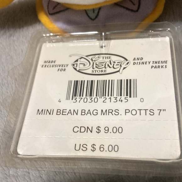 Disney Store Mrs. Potts Bean Bag Plush Beauty And The Beast - Picture 6 of 10